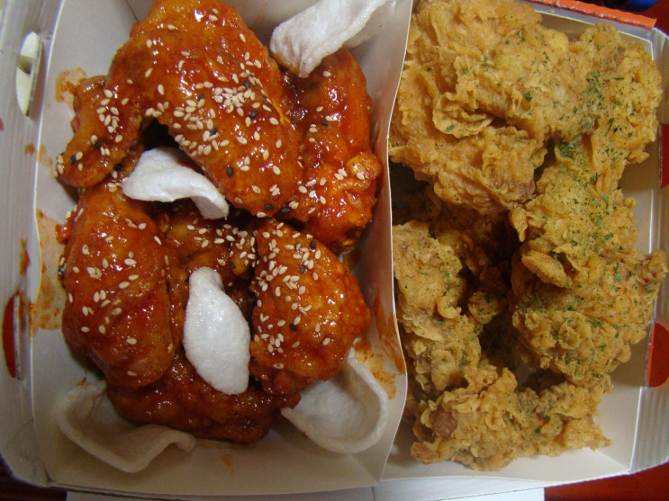  [휘경동치킨맛집] 멕시카나치킨 휘경점 후라이드반 양념반
