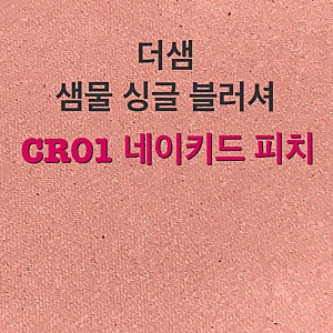 [더샘] 샘물 싱글 블러셔 / CR01 네이키드 피치/베네피트/단델리온 저렴이 버전/단델리온저렴....