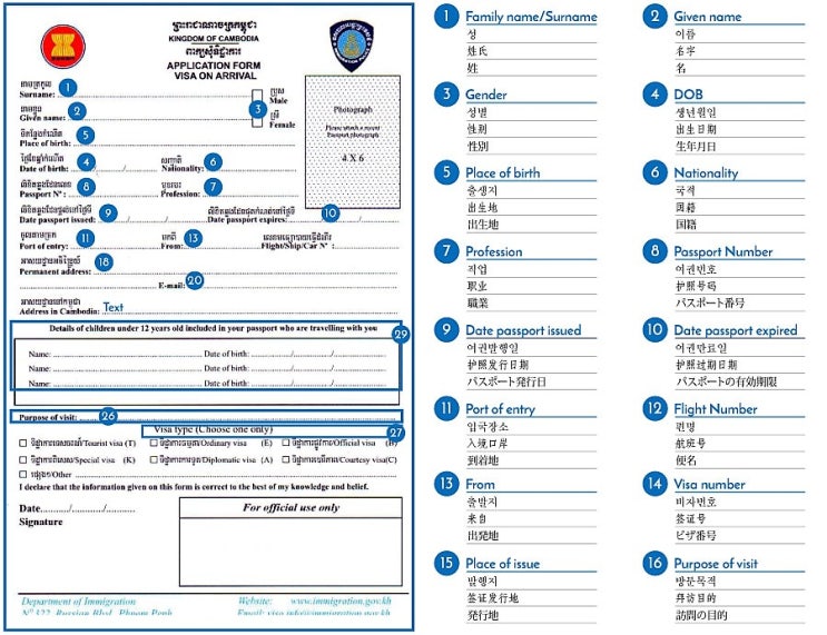  9. 베트남, 캄보디아 입국심사