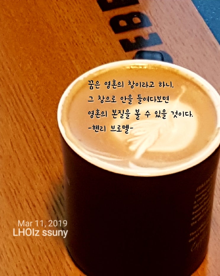  [글 그림] 희망명언-헨리 브로멜...꿈은 영혼의 창이라고 하니,