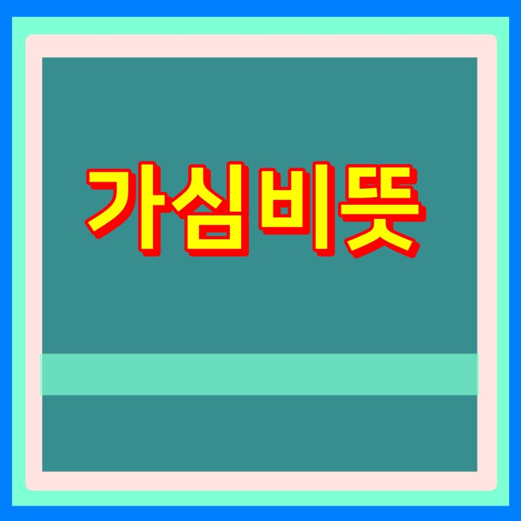  가심비 어떤뜻인지 아세요?