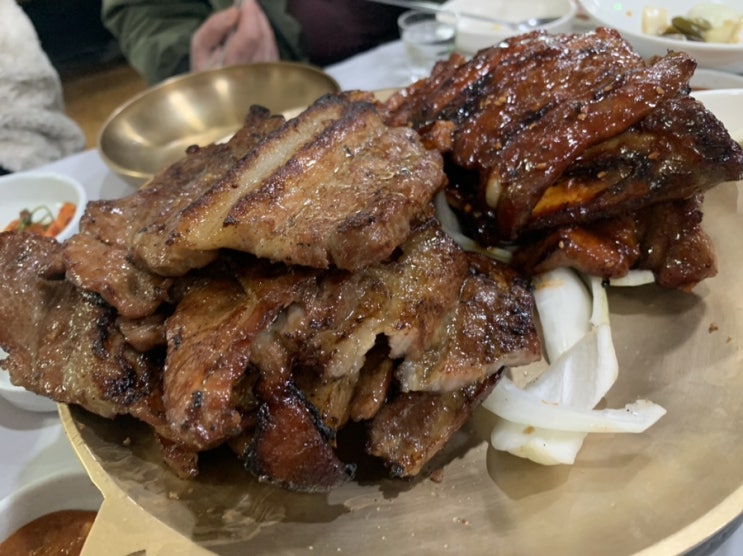  세종시 돼지갈비 맛집 산장가든 원조갈비 매운갈비 냉면 동치미국수