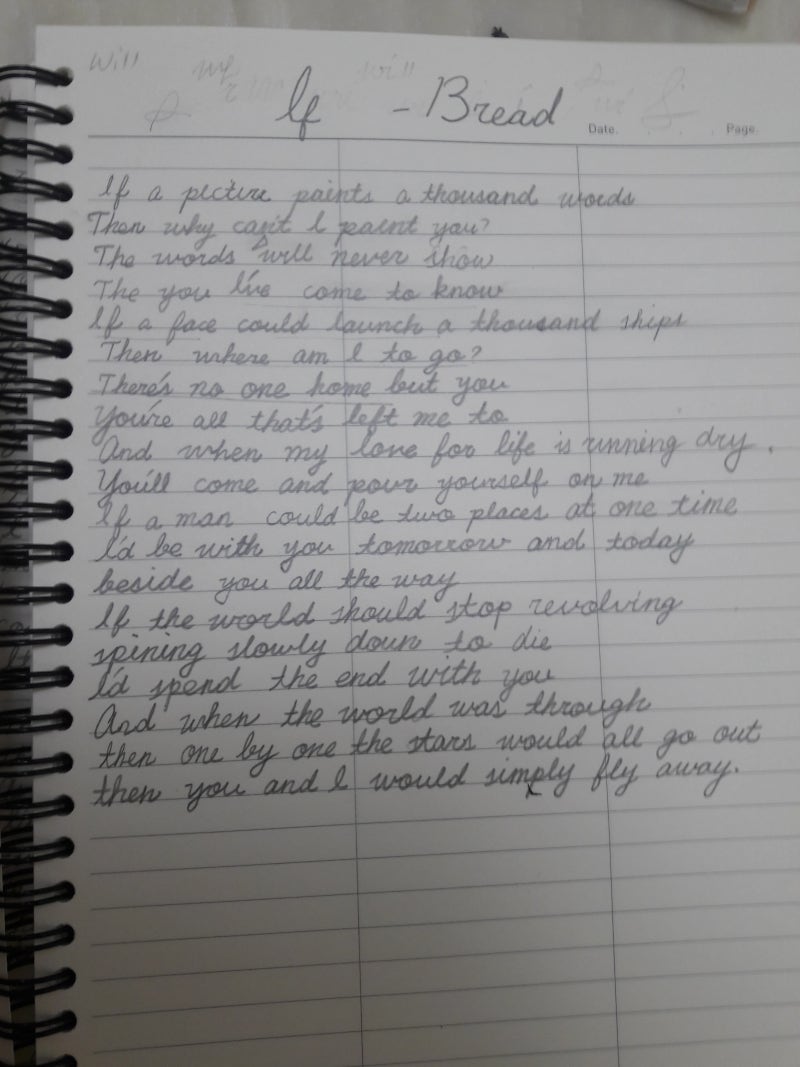 [Cursive Writing] IF(Bread) 가사 쓰기 : 네이버 블로그