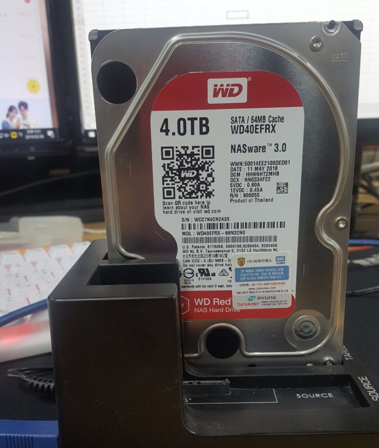  나스(NAS)용 HDD 추천 하드디스크의 끝판왕  WD RED 4TB [WD40EFRX]