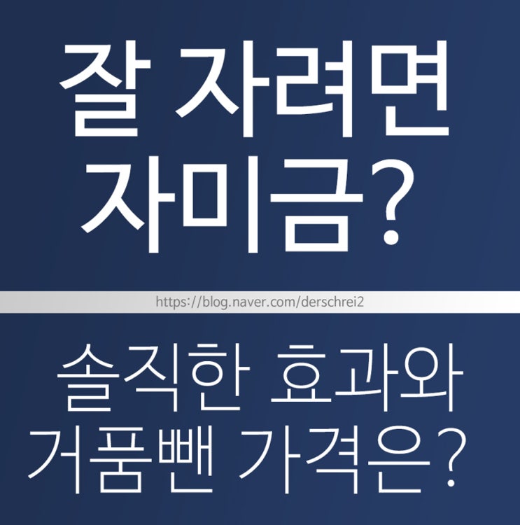  잠을 잘 자려면 자미금 근데 가격이..