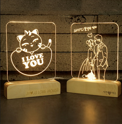 [아이디어스] 아크릴 LED 무드등/디드로잉&커스텀 무드등 후기