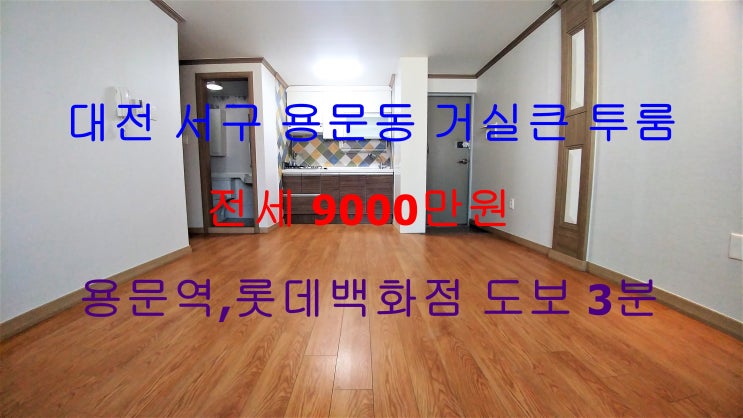  대전서구용문동거실큰투룸전세(용문역,롯데백화점인근)