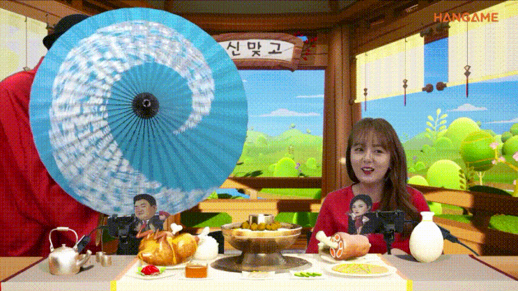 한게임신맞고 치킨 먹방 승부 김준현 강은비 승리자는?