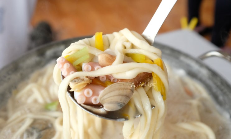  당진 안섬포구 칼국수 맛집 : 남매포장마차 ( + 낙지 추가 가격 )