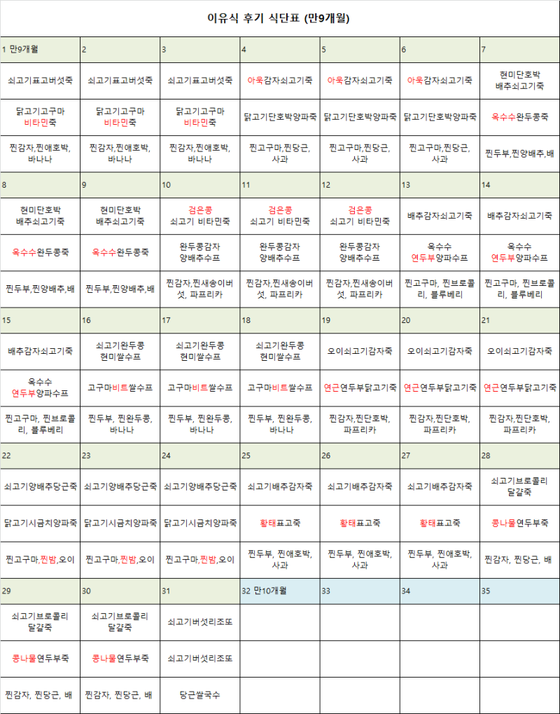 후기 이유식과 합친 이유식 순쌀과 설렁탕 전단계 이유식 이유식 이유식