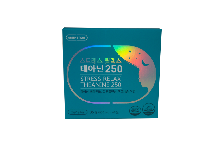  <미소팜>테아닌250,스트레스릴렉스,THEANINE250,그린스토어,비타민B6,판토텐산,마그네슘,아연