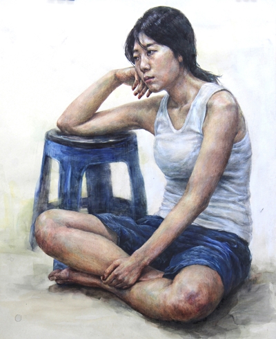  권선동미술학원,챠콜미술학원 학생 평소작,인체수채화와 인체 색채 소묘
