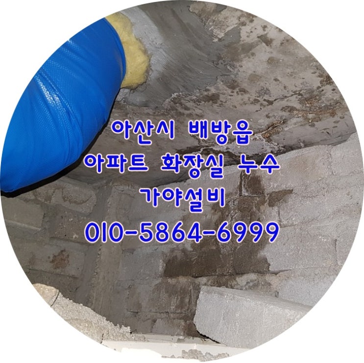  아산 배방 세교리 신라아파트 화장실누수 욕실누수 아랫층화장실로 물이떨어져요