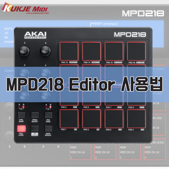 Akai mpd218 sale editor