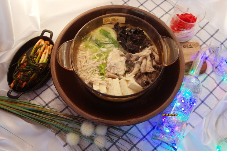  닭한마리 버섯전골 집에서 쉽게 만드는법 W.마니커에프앤지