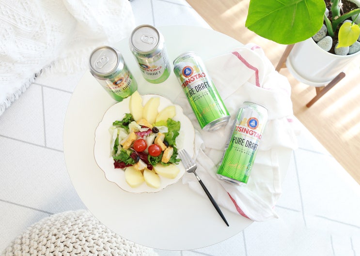  편의점맥주 칭따오 퓨어드래프트(생) 마시썽