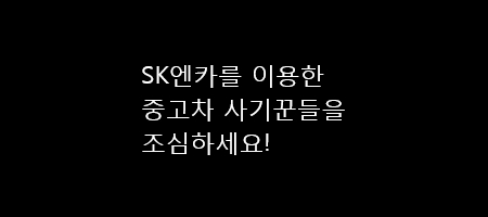  SK엔카에 올라온 차량들도 조심하세요!