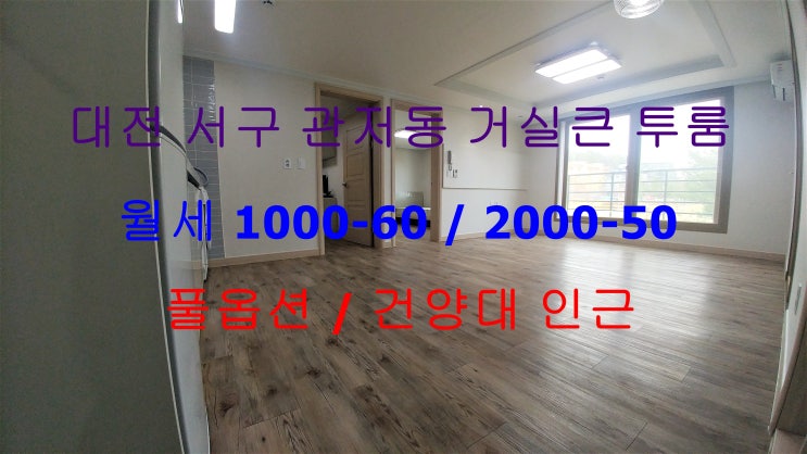  대전서구관저동풀옵션거실큰투룸(건양대인근)
