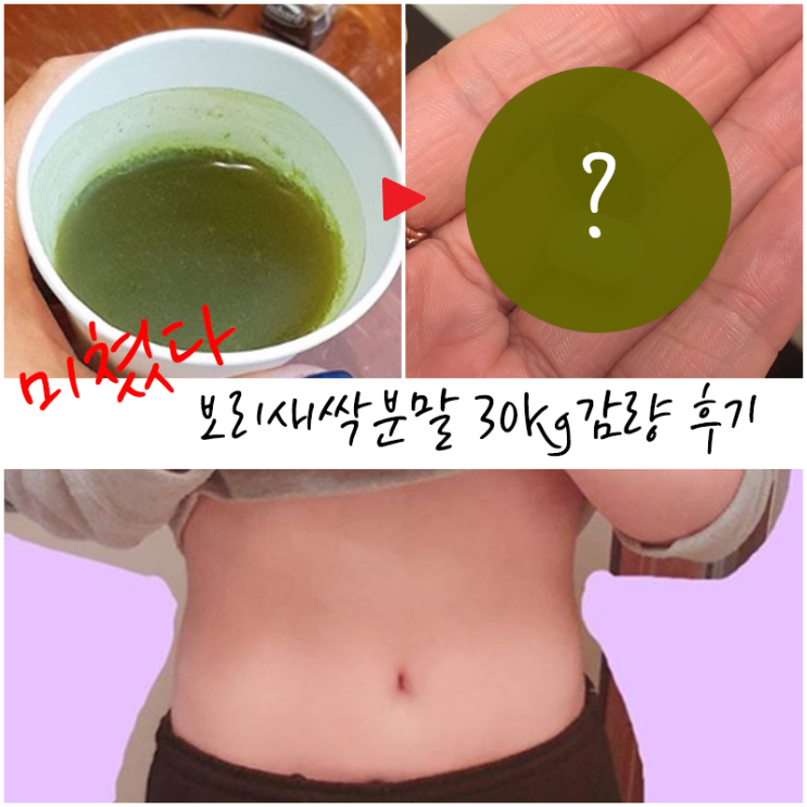  보리새싹분말 제대로 새싹보리 먹는법(살까지뺌)