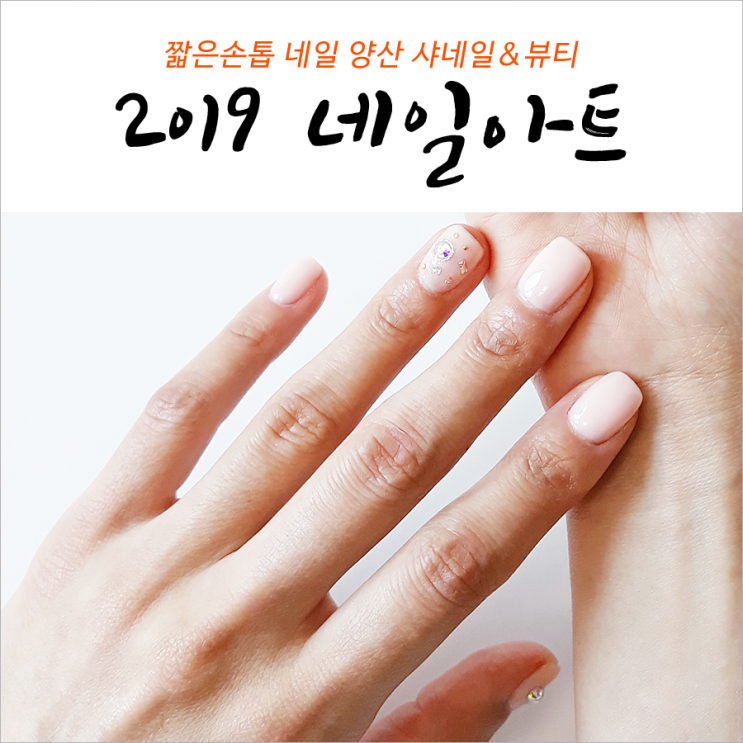  2019 봄 짧은손톱 네일 양산 샤네일&뷰티