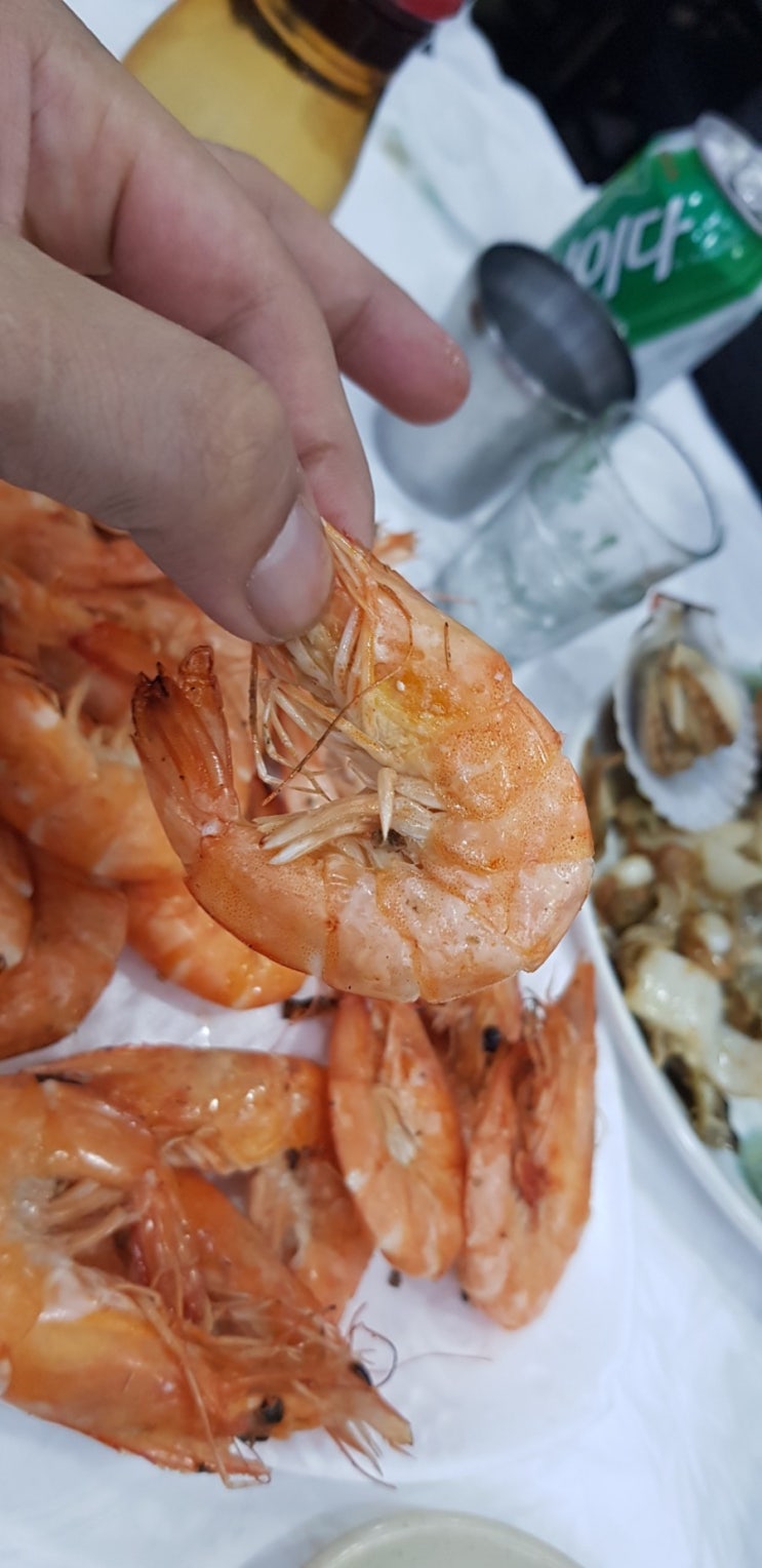  노량진 수산시장 대하구이 논알콜 파뤼파뤼