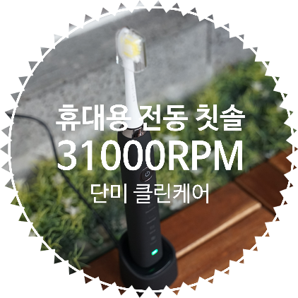  강력한 스케일링 효과로 화이트닝 효과가 참 좋은 휴대용 음파 전동칫솔 단미(DANMI DA-CL100) 사용후기_강력 추천!