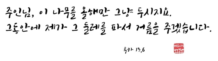 주인님, 이 나무를 올해만 그냥 두시지요. 주인님, 이 나무를 올해만 그냥 두시지요.