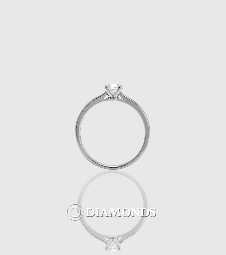  다이아몬드 반지 - 솔리테어 링, 0.3ct, 4 Prong