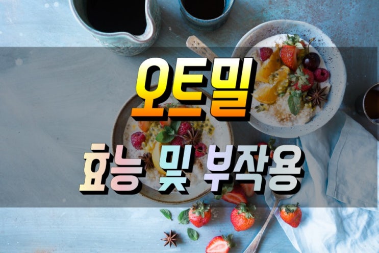  오트밀 귀리 효능 및 부작용 권장량 먹는법
