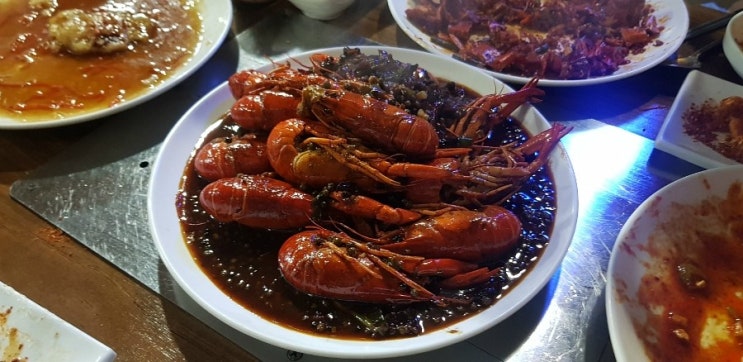  부산 기장 맛집 신신양꼬치 먹방.. 양꼬치 양갈비 향라대하 꿔바로우 마파두부 마라롱샤