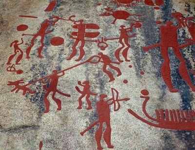  고대벽화 그려진  UFO한 번 구경하세요,
