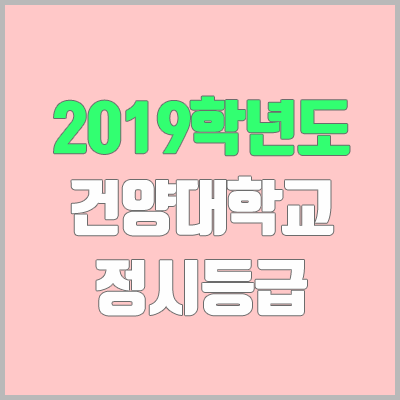 건양대 정시등급 (2019학년도, 경쟁률, 충원, 추합, 예비번호)