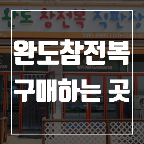  완도전복 구매하는 곳, 완도전복마을 경인직판장