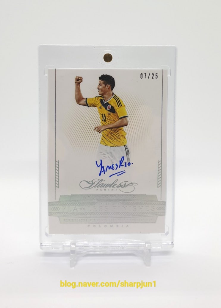 2014년 브라질 월드컵 득점왕 콜롬비아 하메스 로드리게스 사인카드