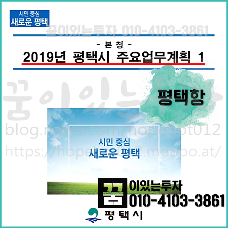 평택항 관련 2019 평택시 주요업무계획 (평택항 항만배후단지)