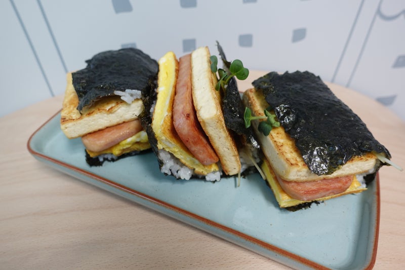 간편도시락 밥 샌드위치 오니기리(w.해피콜 사각후라이팬)