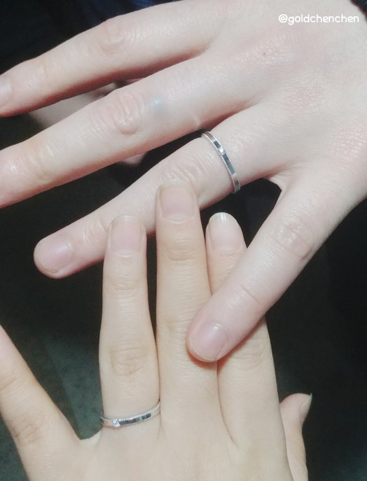  수원 천천동금은방 커플링 색과 보석 바꾸어 주문하신 커플