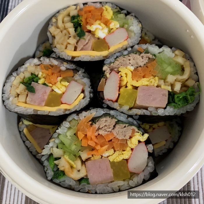  봄소풍도시락 새댁의 김밥 만들기 도전 ~ 대성공!