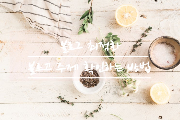 블로그 최적화_블로그 주제 확인하는 방법 by 경이로움 블로그 최적화_블로그 주제 확인하는 방법 by 경이로움