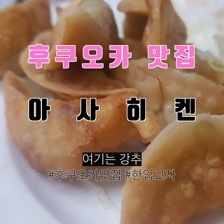  후쿠오카맛집, 이집 꼭 가봐야 할 이유 교자만두(아사히켄)