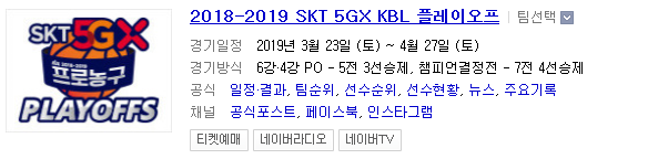 2019.03.28 KBL(남자농구) 6강 플레이오프 3차전 (부산KT 창원LG)
