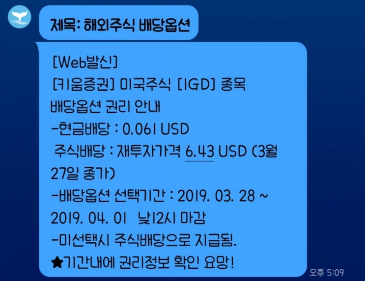  [미국주식] 해외주식 배당옵션