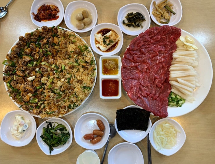 강릉 맛집, 엄지네포장마차 본점: 꼬막비빔밥, 육사시미