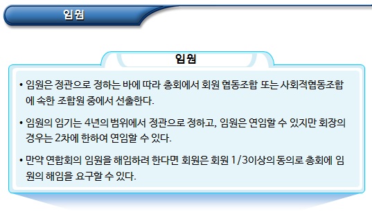 사회적협동조합연합회 및 협동조합연합회 조직