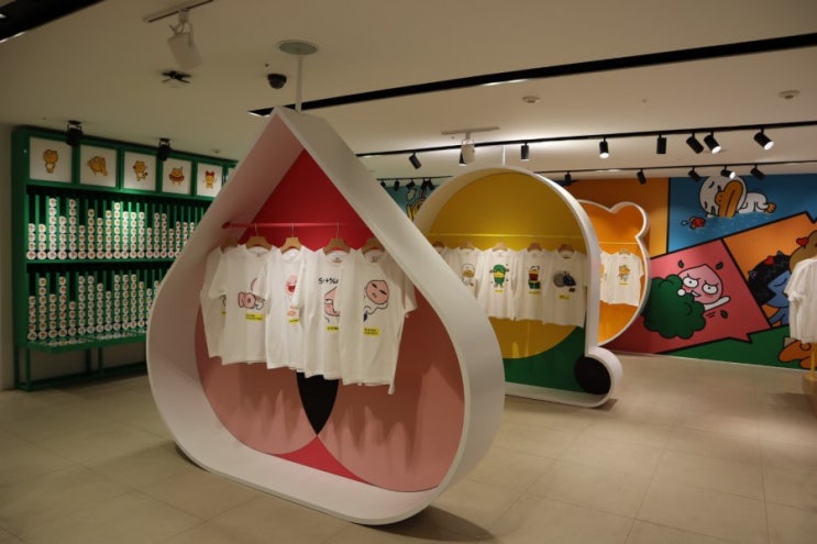  홍대 카카카오 이모티콘 티셔츠만들기, 티모티콘, 카카오프렌즈샵