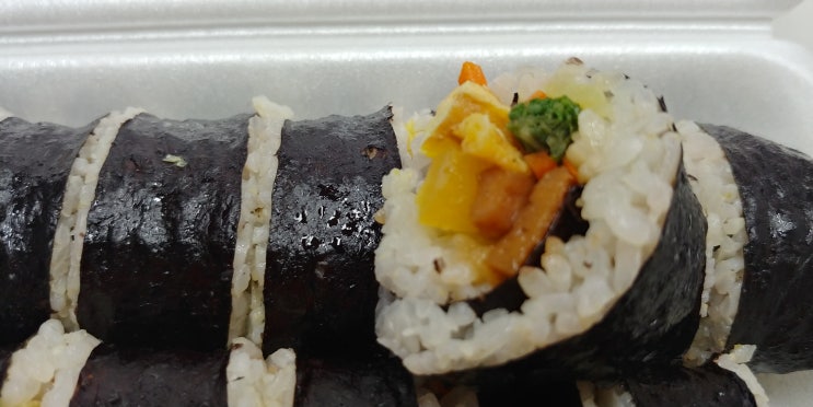  포항익스텀)죽장휴게소 김밥 묘하게 땡기는 맛있는 김밥!