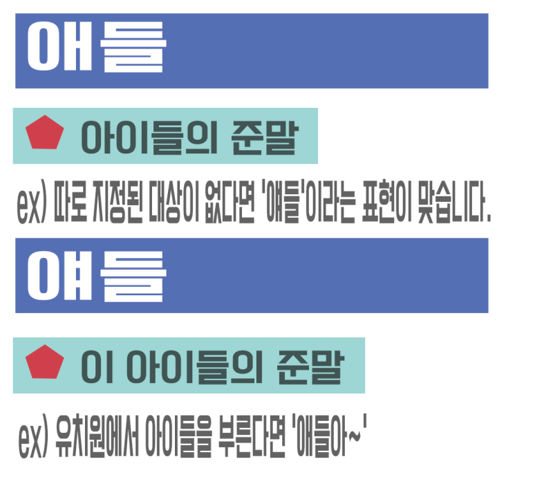 애들아 얘들아 애들 얘들 알면 상식이되는 맞춤법 : 네이버 블로그
