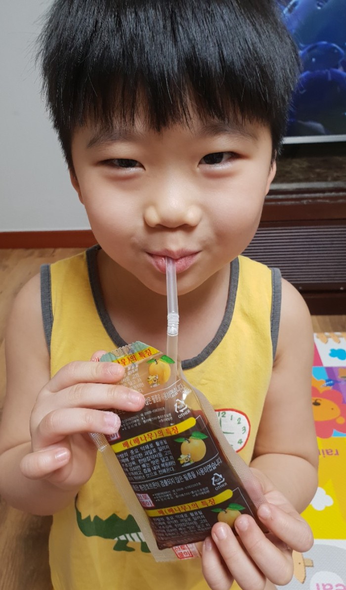  아이들한테 배즙먹이기