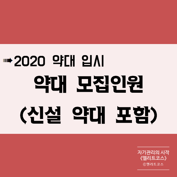 【약대】 약대(약학대학) 모집인원 총정리! 2020 약대(약학대학) 입시, 2020 신설 약대(약학대학) 포함 지역별 약대(약학 ...