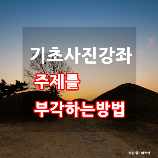  데르센의 기초사진강좌 (주제를 부각하는 방법)